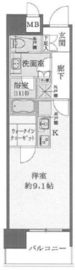 藤和六本木ホームズ 6階 間取り図