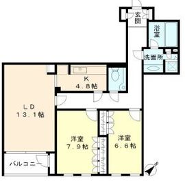 ロイヤルパレス山王 3階 間取り図