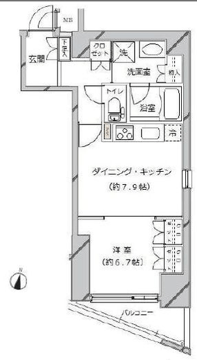 ライジングプレイス秋葉原 6階 間取り図