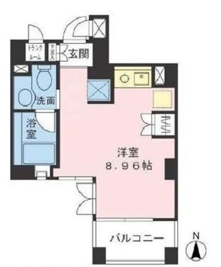 THEパームス両国 608 間取り図