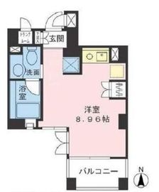 THEパームス両国 608 間取り図