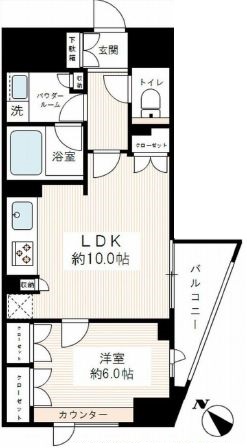 ファミール銀座イースト 2階 間取り図