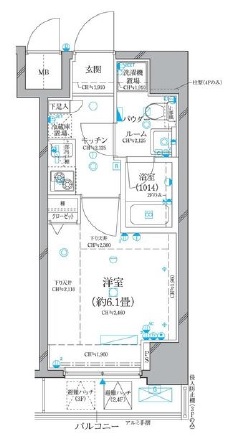 コンシェリア日本橋 2階 間取り図