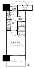 フォンテーヌ芝浦 402 間取り図