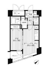 コスモリード新宿余丁町 302 間取り図