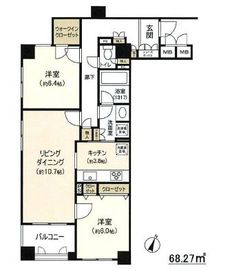 ディアパーク市ヶ谷南町 2階 間取り図