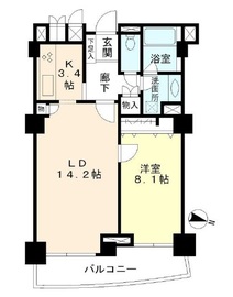 ミレニアムガーデンコート 3階 間取り図