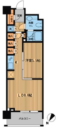 プライムアーバン日本橋横山町 1106 間取り図