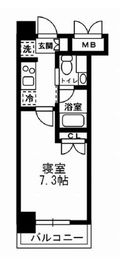 レジディア月島3 804 間取り図