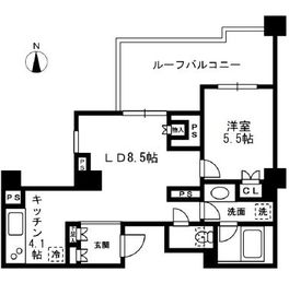 レジディア中落合 B601 間取り図