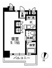 レジディア代々木2 202 間取り図