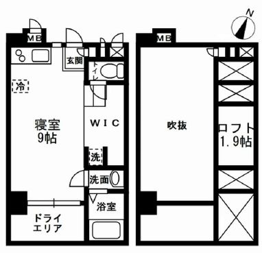 レジディア代々木2 105 間取り図