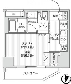 レジディア笹塚2 1410 間取り図