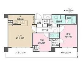 パークコート渋谷大山町ザプラネ 2階 間取り図