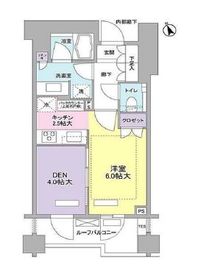 ブランズ六本木 5階 間取り図