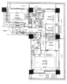 西新宿パークサイドタワー 14階 間取り図