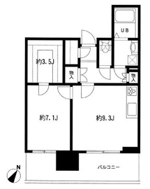 リガーレ日本橋人形町 9階 間取り図