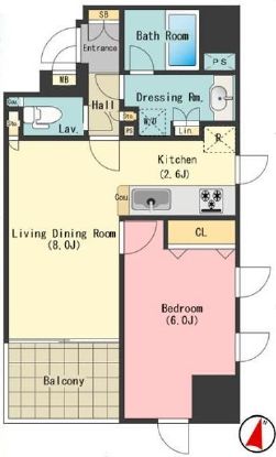 ランドコム恵比寿代官山 5階 間取り図