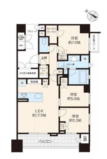 ウィルローズ日本橋蛎殻町 2階 間取り図