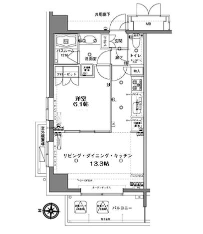 MFPRコート木場公園 1111 間取り図