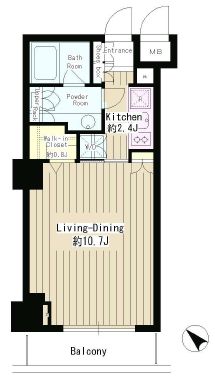 パークルージュ赤坂檜町 610 間取り図