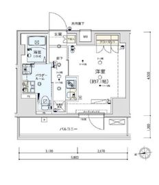 ジェノヴィア東日本橋駅前グリーンヴェール 14階 間取り図