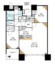 ドゥ・トゥール 9階 間取り図