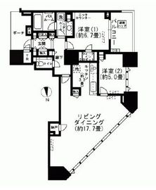 ドゥ・トゥール 38階 間取り図