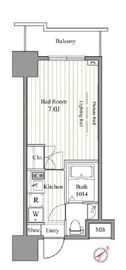 レジディア東銀座 613 間取り図