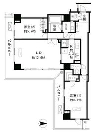 恵比寿ガーデンテラス弐番館 809 間取り図