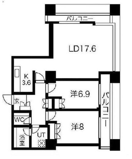 グランパークハイツ 1501 間取り図