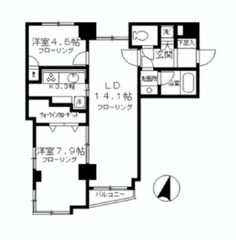 KDXレジデンス日本橋浜町 1003 間取り図