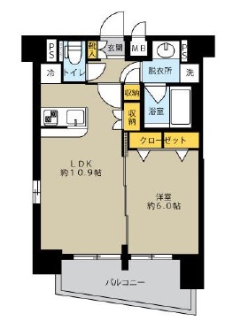 エステムプラザ日本橋弐番館 9階 間取り図