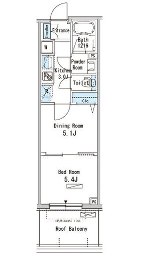 メルヴェーユ馬込 404 間取り図
