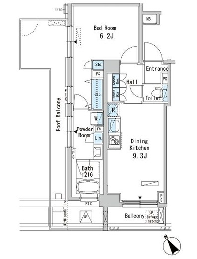 メルヴェーユ馬込 504 間取り図