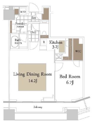 コンシェリア西新宿タワーズウエスト 16階 間取り図