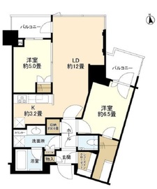 グローバルフロントタワー 14階 間取り図