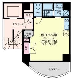 FirSt-A虎ノ門 401 間取り図