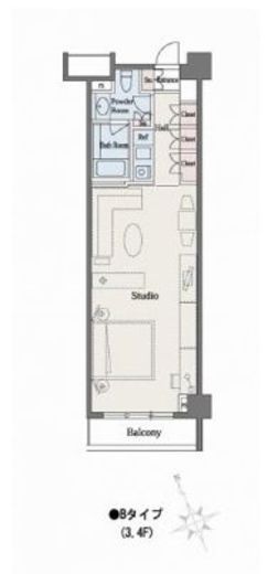 六本木デュープレックスエムズ 314 間取り図