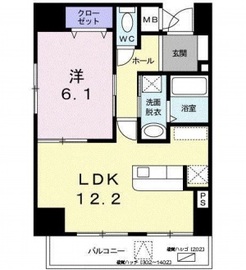 小網町倶楽部 202 間取り図