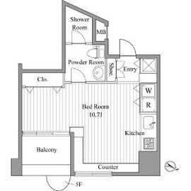 エスティメゾン麻布永坂 901 間取り図