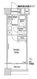 ファーストリアルタワー新宿 1413 間取り図