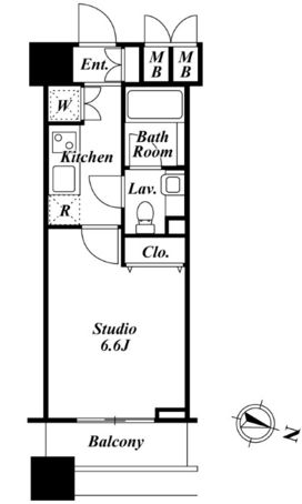 ファーストリアルタワー新宿 1615 間取り図