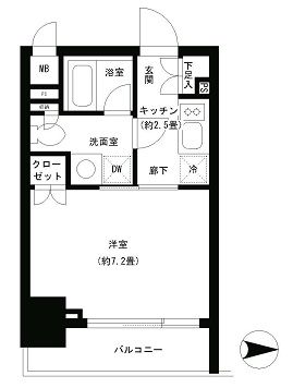 パークキューブ神田 308 間取り図