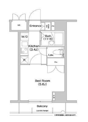 コンフォリア芝浦キャナル 710 間取り図