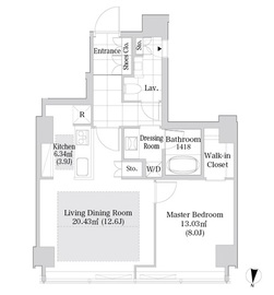 シティタワー高輪 1405 間取り図