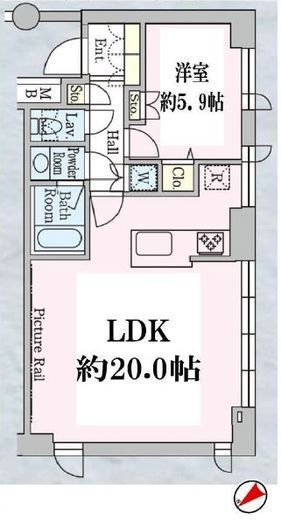 トワ・イグレッグ 301 間取り図