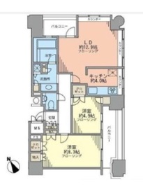 ルネ新宿御苑タワー 2102 間取り図