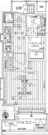 エステムプラザ品川大崎駅前レジデンシャル 1006 間取り図