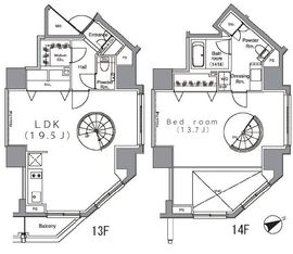 パークハビオ麻布台 1301 間取り図